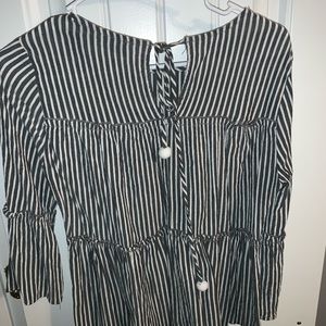 Francesca’s Striped, 3/4 Sleeve Top